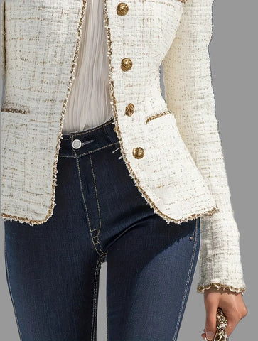 CHAQUETA CORTA ESTILO CHANEL 2 CLRS