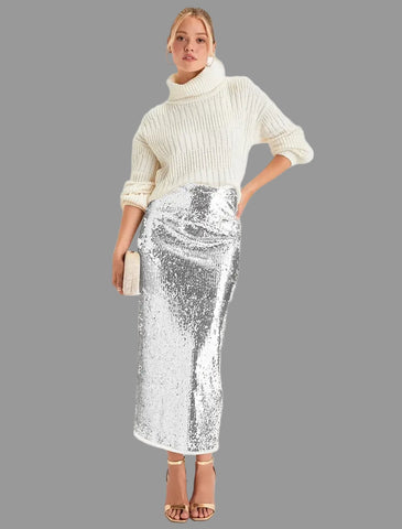 FALDA RECTA DE LENTEJUELAS 4 CLRS