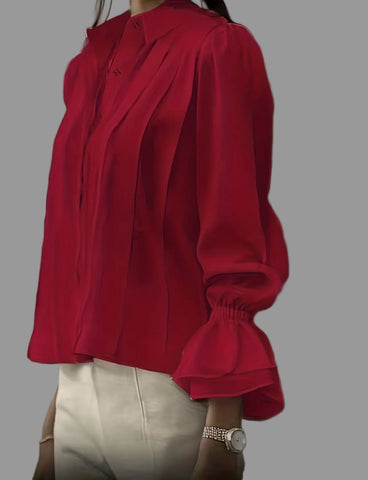 CAMISA TABLEADA CON PUÑOS FRUNCIDOS 8 CLRS