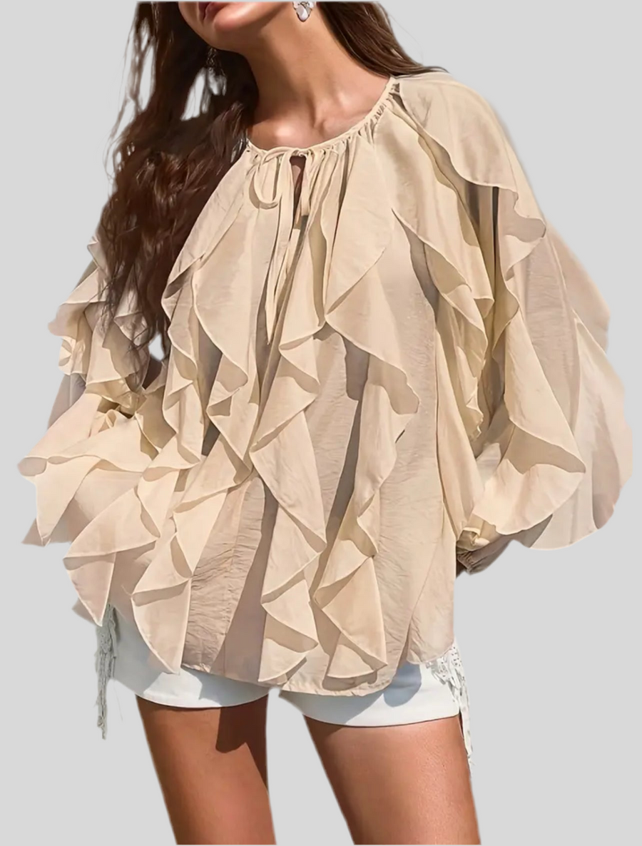 CAMISA AMPLIA CON VOLANTES 4 CLRS