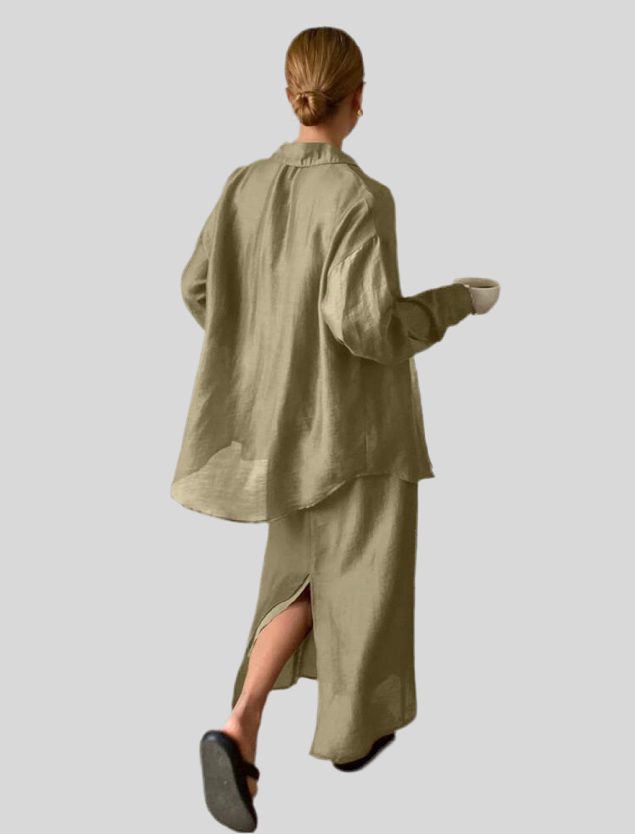 CONJUNTO DE VESTIDO TIRANTES Y CAMISA 4 CLRS