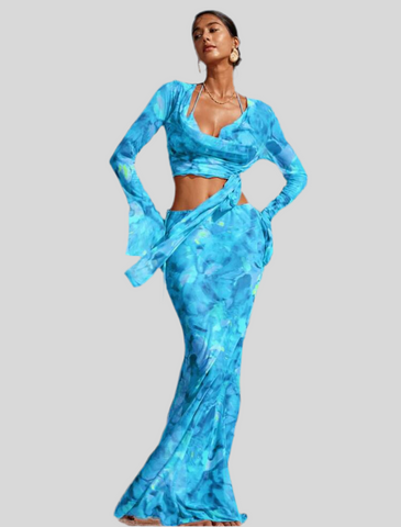CONJUNTO DE FALDA Y TOP VERANO PLAYA
