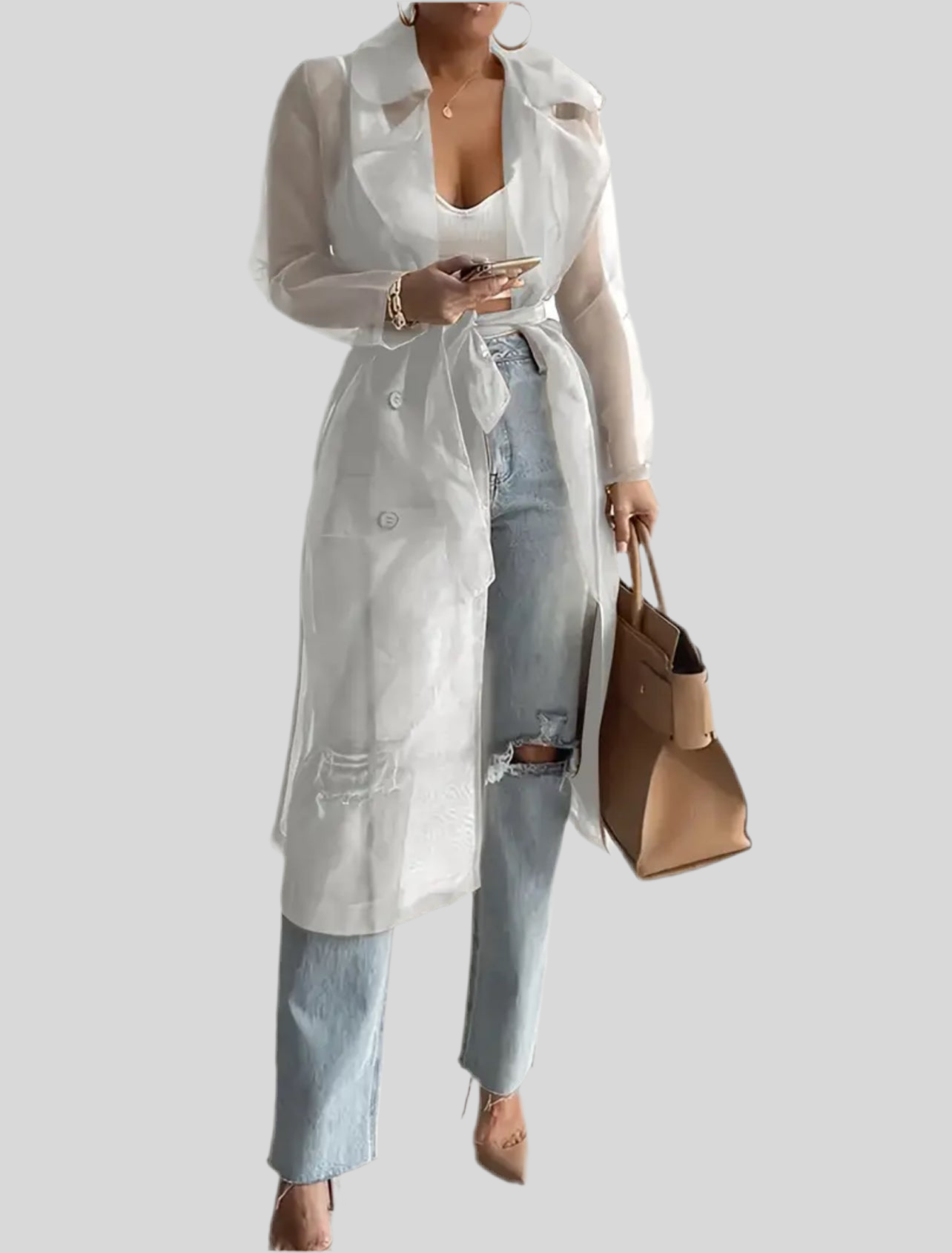 TRENCH DE ORGANZA OVERSIZE 5CLRS