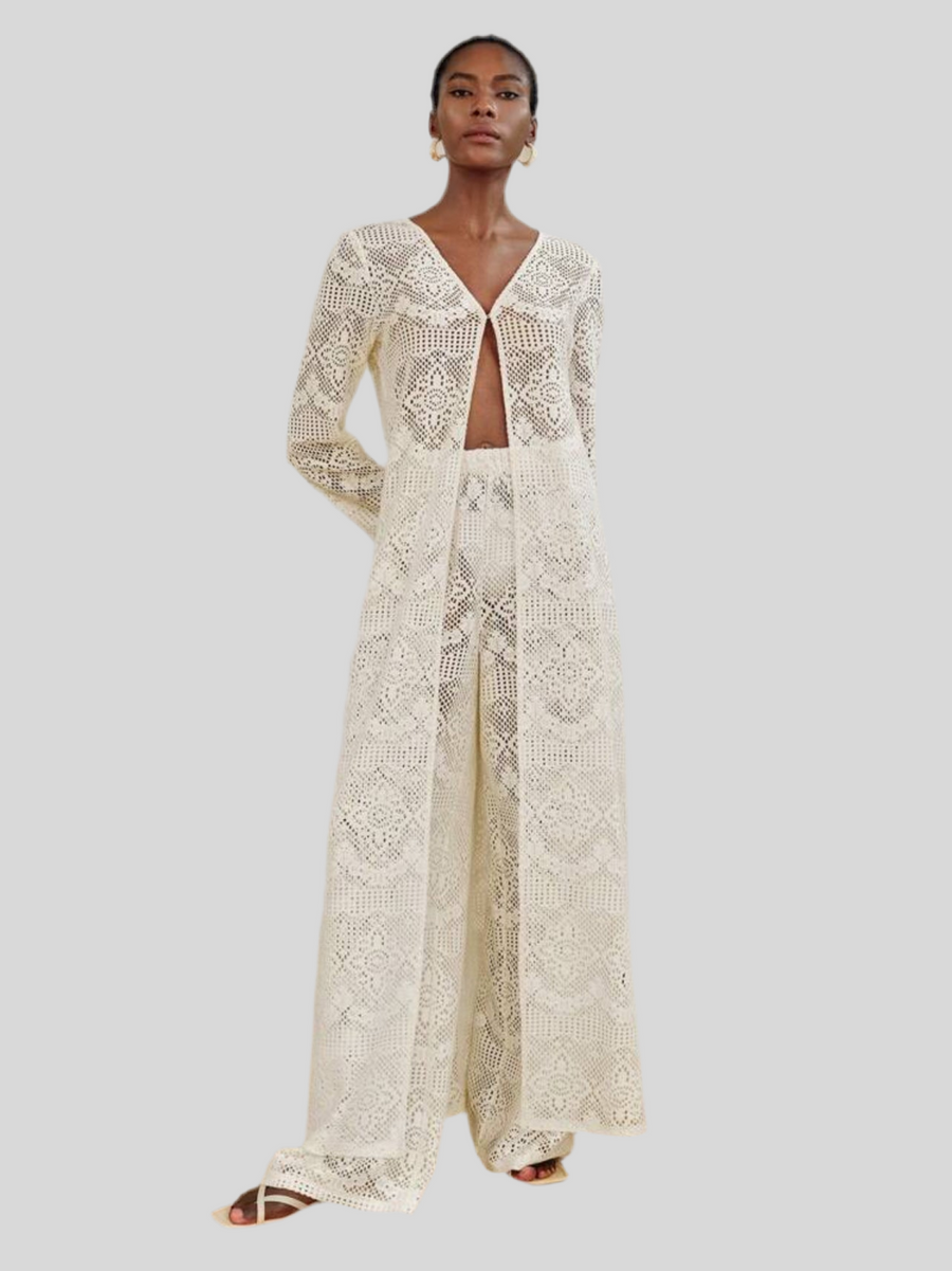 CONJUNTO DE LEVITA LARGA Y PANTALÓN
