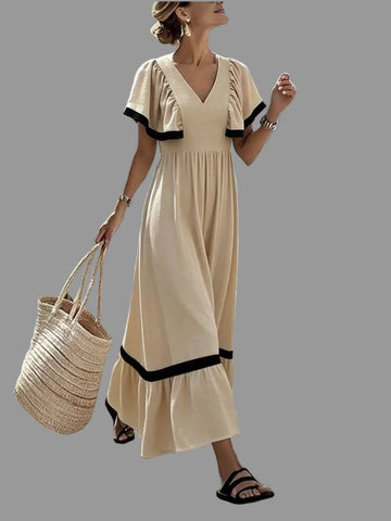 VESTIDO MANGAS VOLANTES