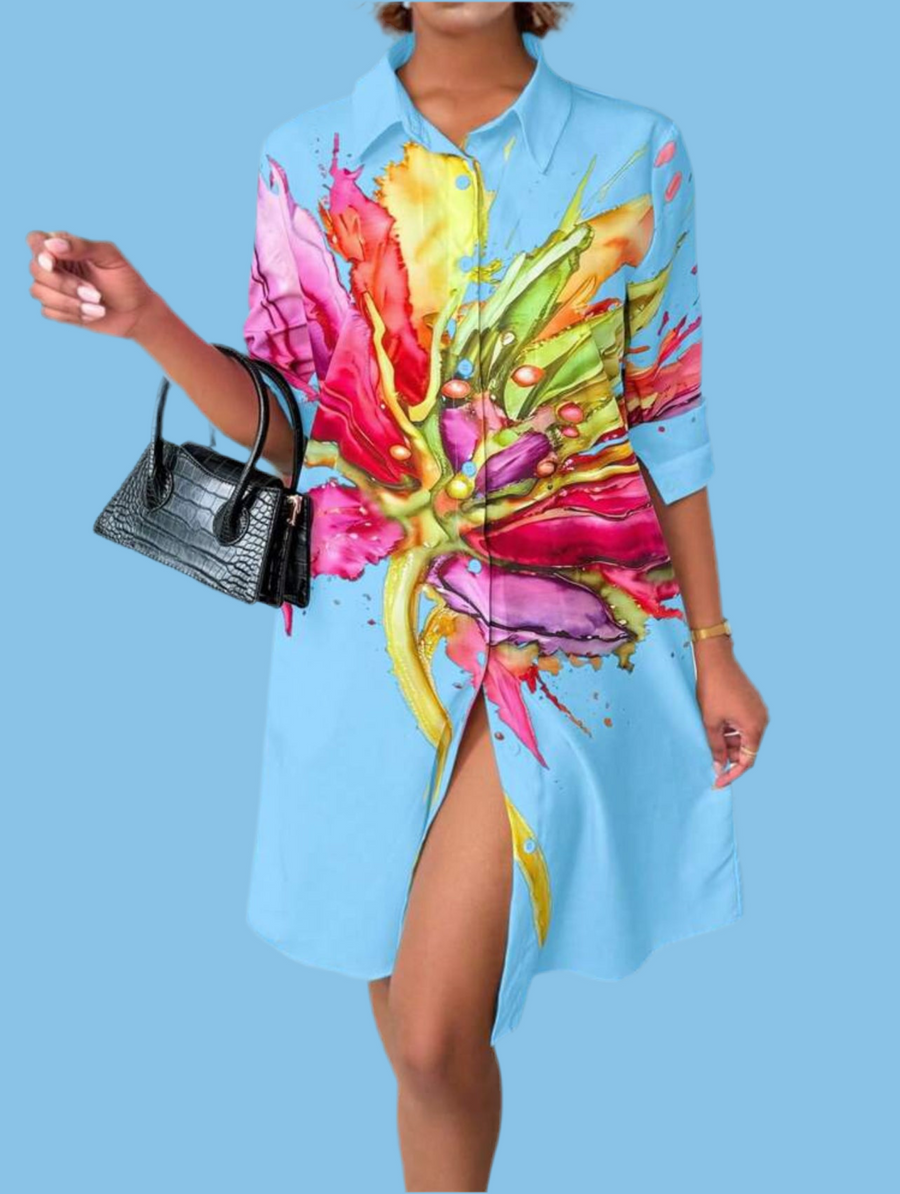 VESTIDO CAMISERO AMPLIO 6 CLRS