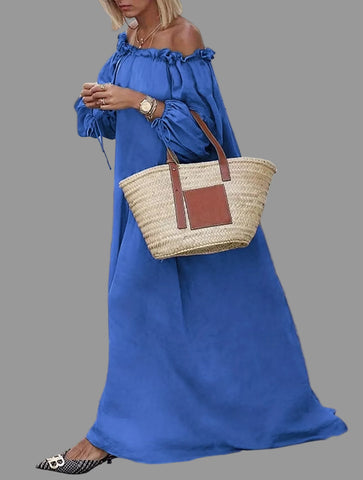 VESTIDO AMPLIO ESCOTE MEJICANO 7 CLRS