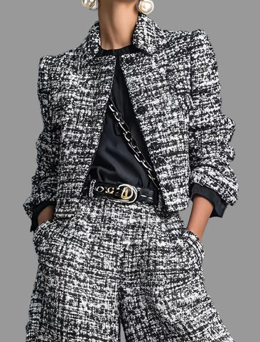 CONJUNTO DE TWEED CON PANT CAPRI