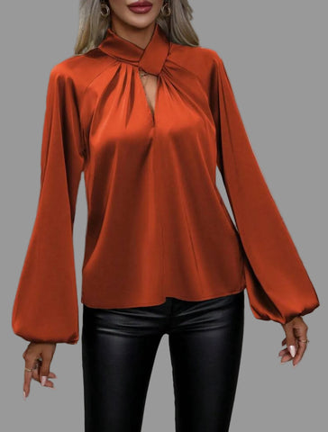 CAMISA DE SATÉN CON NUDO 8 CLRS