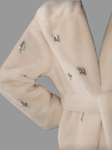 ABRIGO FAUX FUR CON CRISTALES
