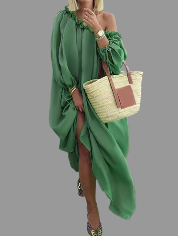 VESTIDO AMPLIO ESCOTE MEJICANO 7 CLRS