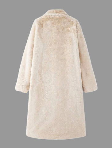 ABRIGO CRUZADO PELUCHE FAUX FUR