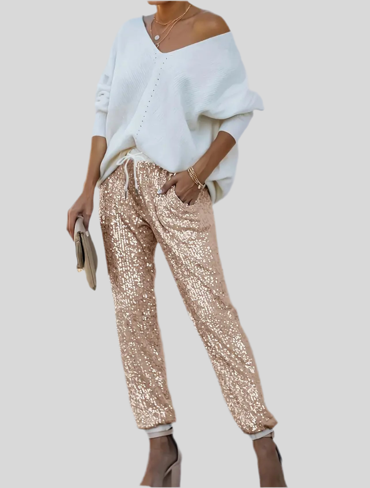 PANTALÓN LENTEJUELAS TOBILLO 6 CLRS