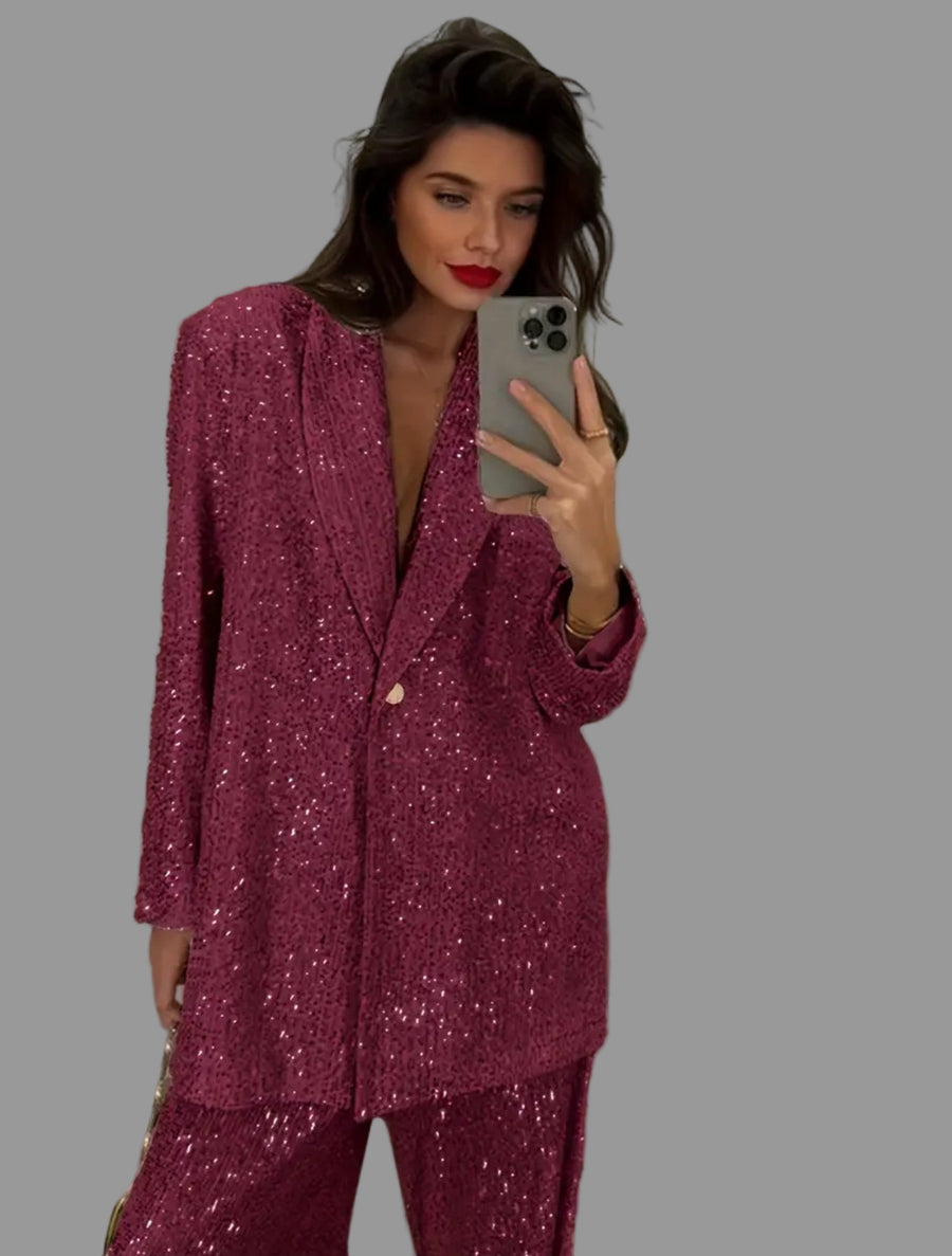 CONJUNTO DE PANTALÓN OVRSIZED LENTEJUELAS 5 CLRS