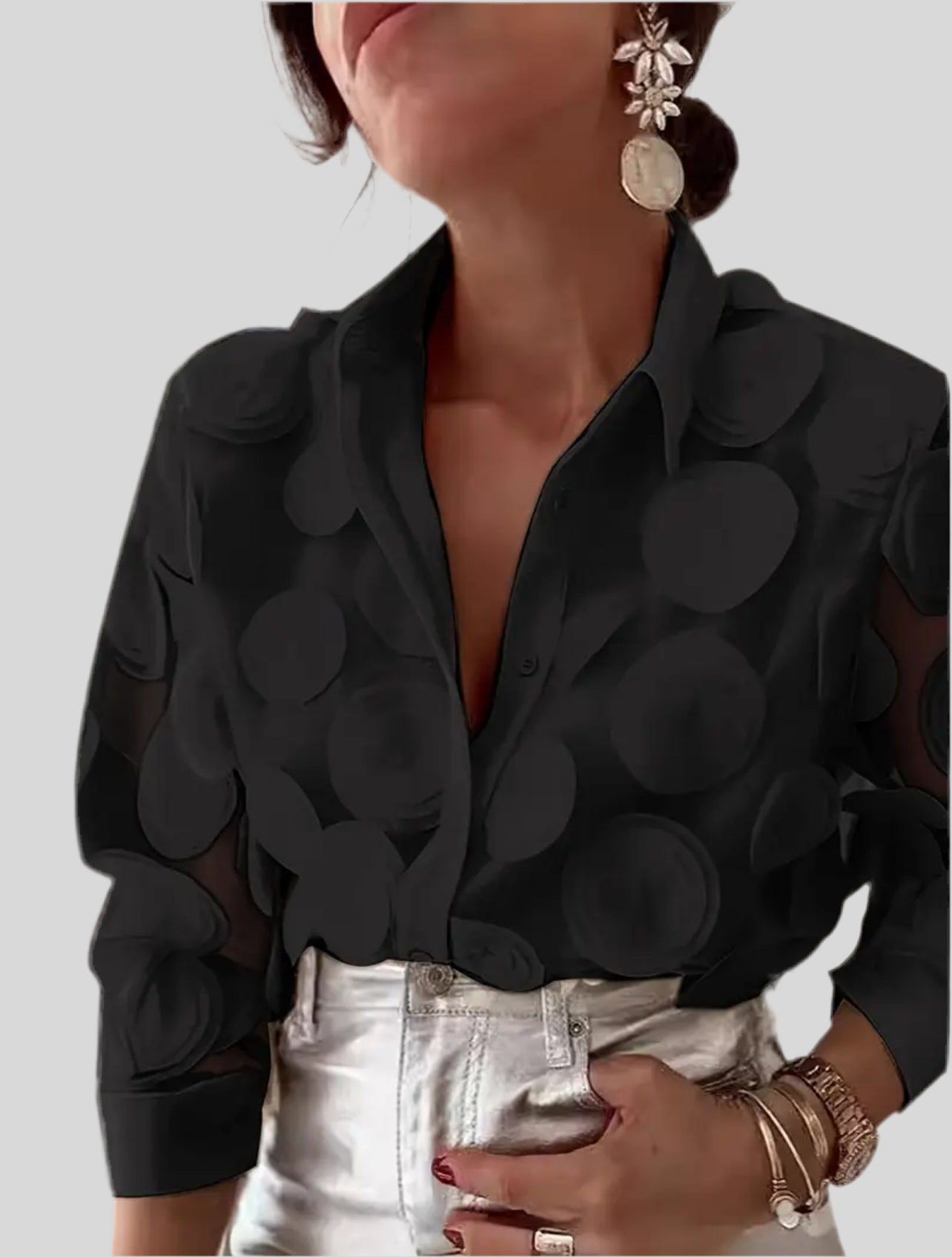 CAMISA DE ORGANZA CÍRCULOS 6 CLRS