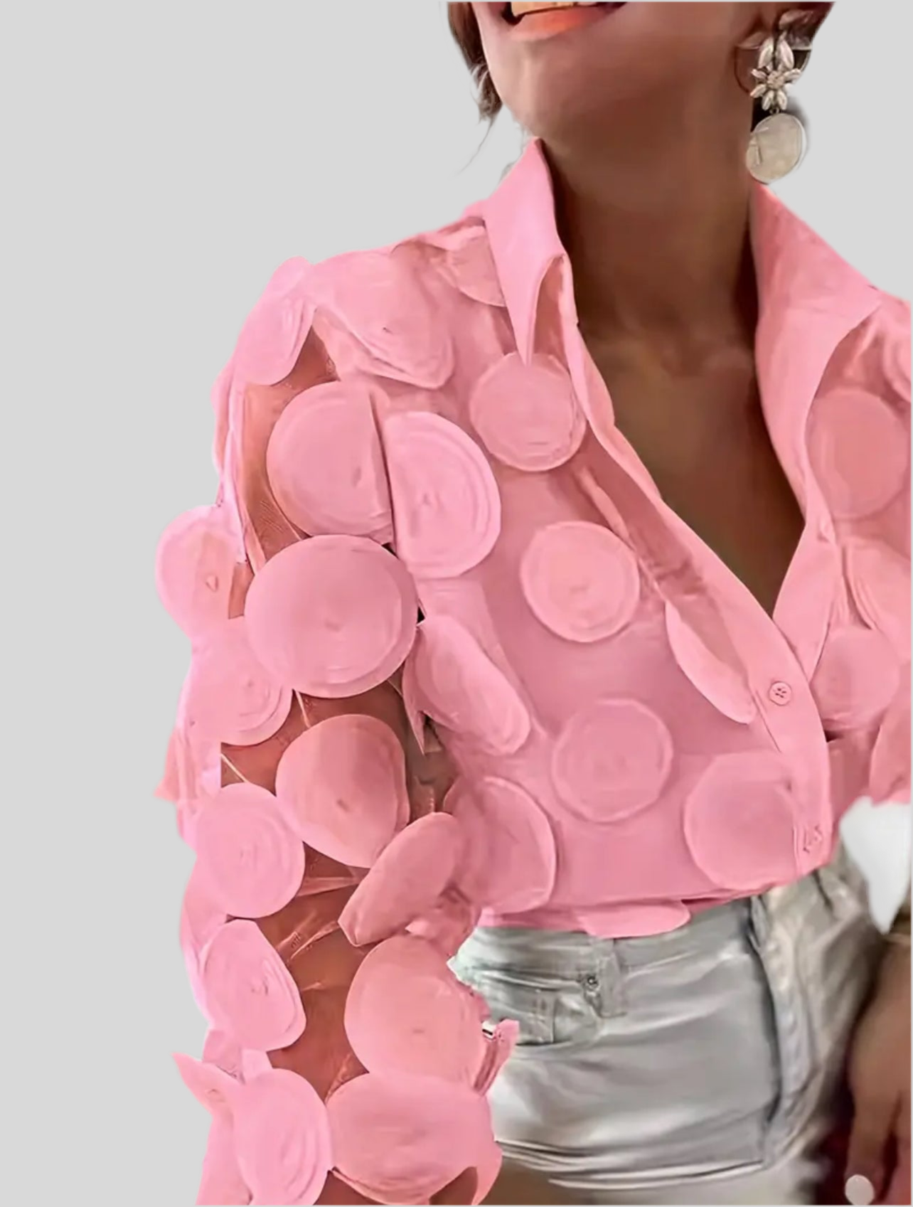 CAMISA DE ORGANZA CÍRCULOS 6 CLRS