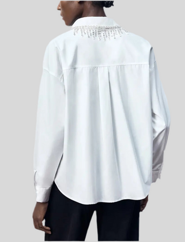 CAMISA CLÁSICA CON CRISTALES 2 CLRS