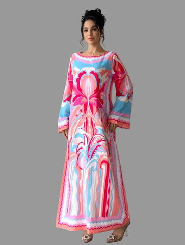 KAFTAN ESTAMPADO FLOR 2 CLRS
