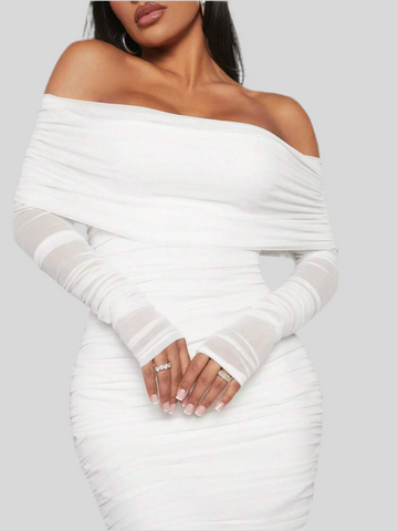 VESTIDO ELÁSTICO DRAPEADO 12 CLRS