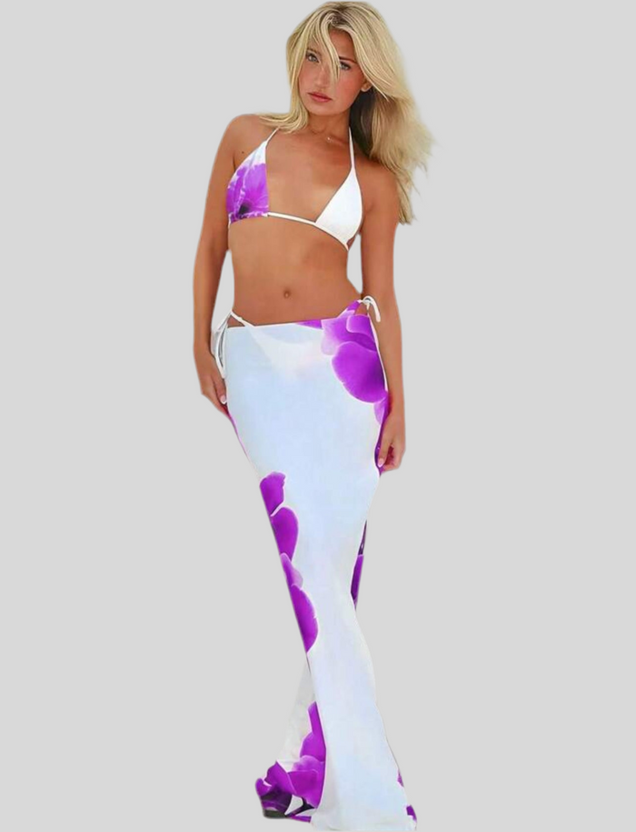 CONJUNTO DE BIKINI Y FALDA NET 6 CLRS
