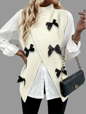 CHALECO DE PUNTO CRUZADO LAZOS 4 CLRS