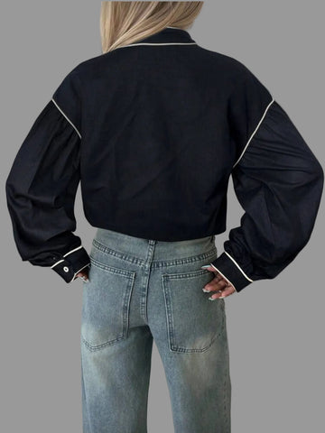 CAMISA DE ALGODÓN CON VIVO 9 CLRS