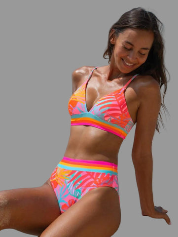 BIKINI ESTAMPADO ESPALDA CRUZADA