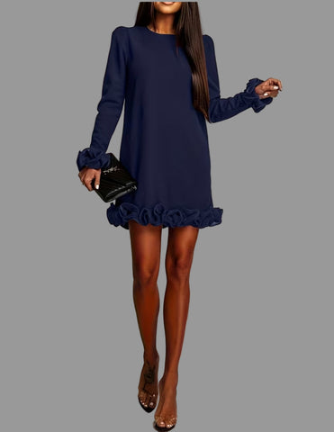 VESTIDO MINI CON VOLANTES 4 CLRS