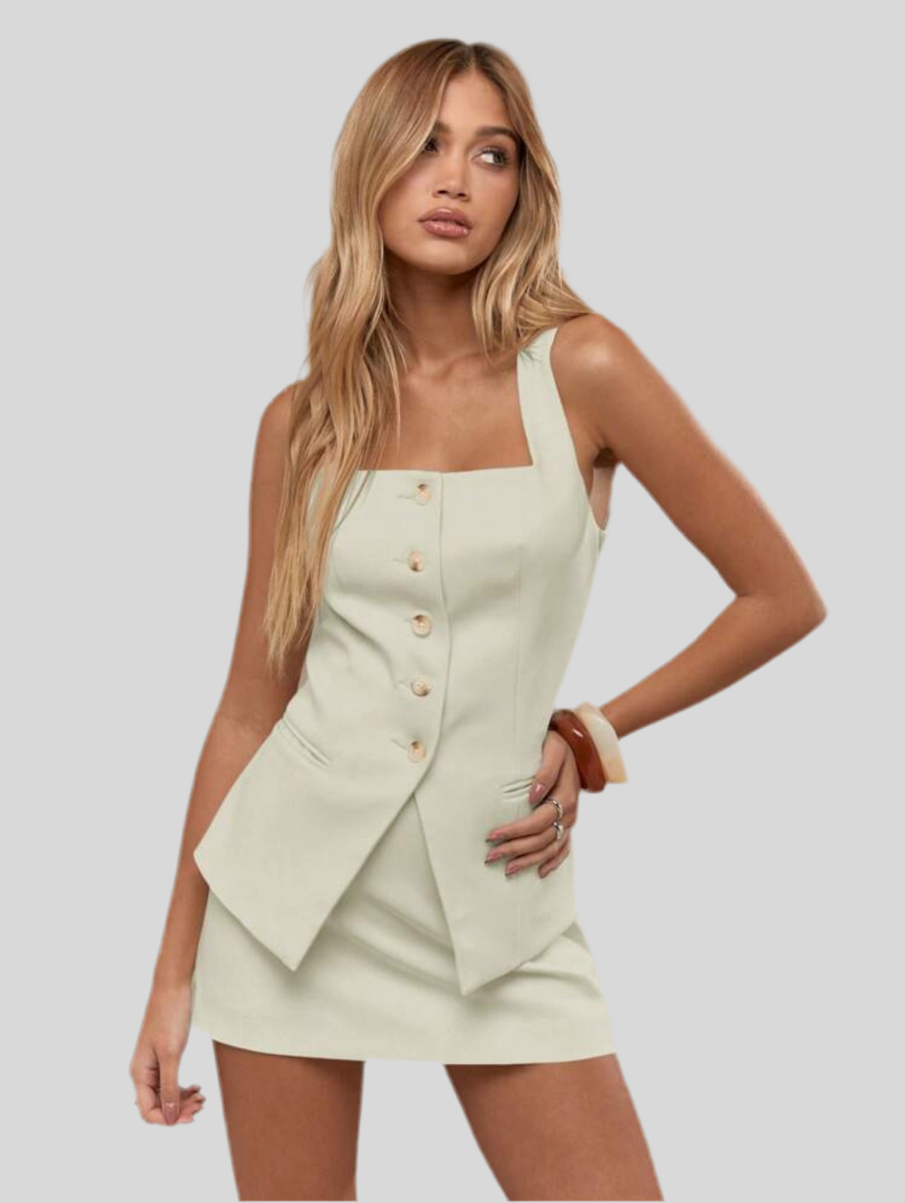 EXECUTIVE MINISKIRT AND VEST SET