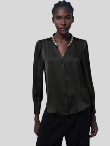 CAMISA DE RASO CON CUELLO JOYA 5 CLRS
