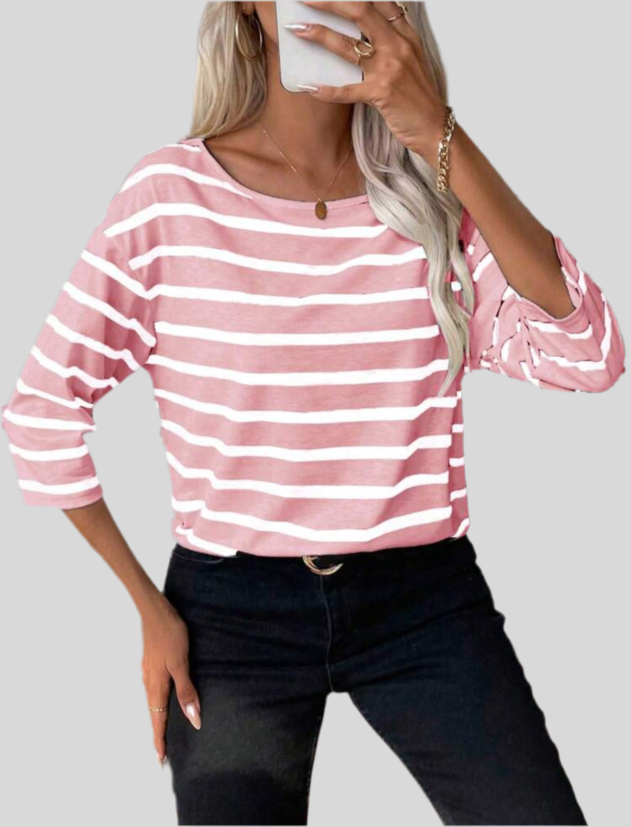 CAMISETA RAYAS M/L AMPLIA 6 CLRS
