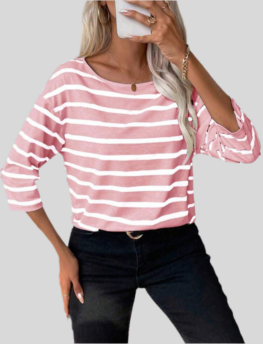 CAMISETA RAYAS M/L AMPLIA 6 CLRS
