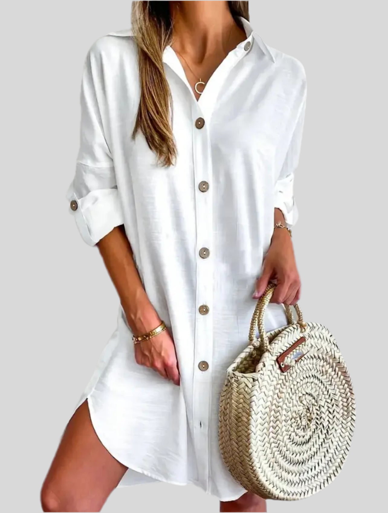 BLUSÓN CAMISERO LARGO 7 CLRS