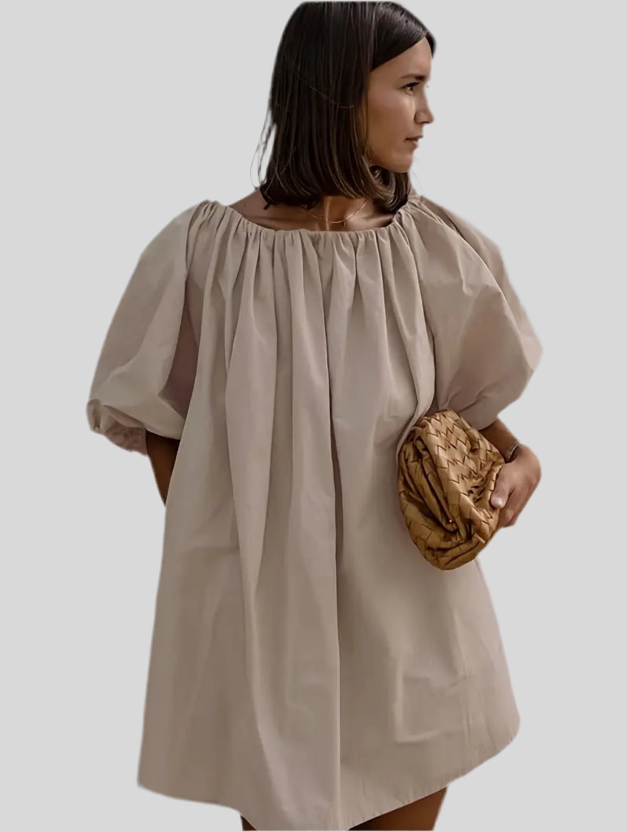 VESTIDO ABULLANADO OPEN SHOULDERS