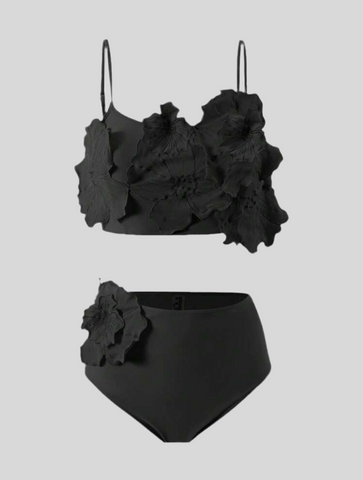 BIKINI DE BRAGUITA ALTA CON FLORES 3 CLRS