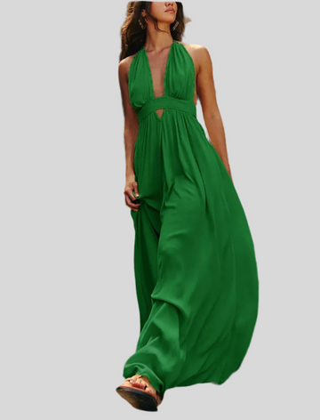 VESTIDO LARGO DE VERANO HALTER 6 CLRS