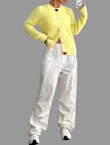 CHAQUETA DE PUNTO BOTON CORAZON 8 CLRS