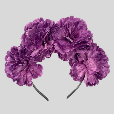 DIADEMA TOCADO DE FLORES GRANDE 9 CLRS
