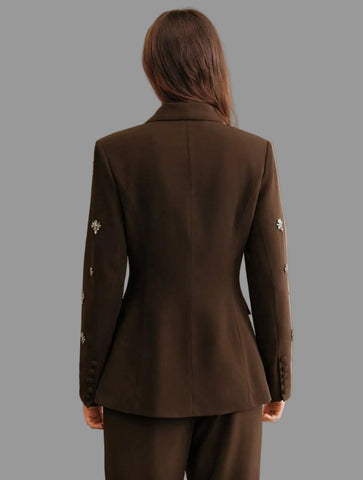 TRAJE DE CHAQUETA CON ADORNO CRISTALES 6 CLRS