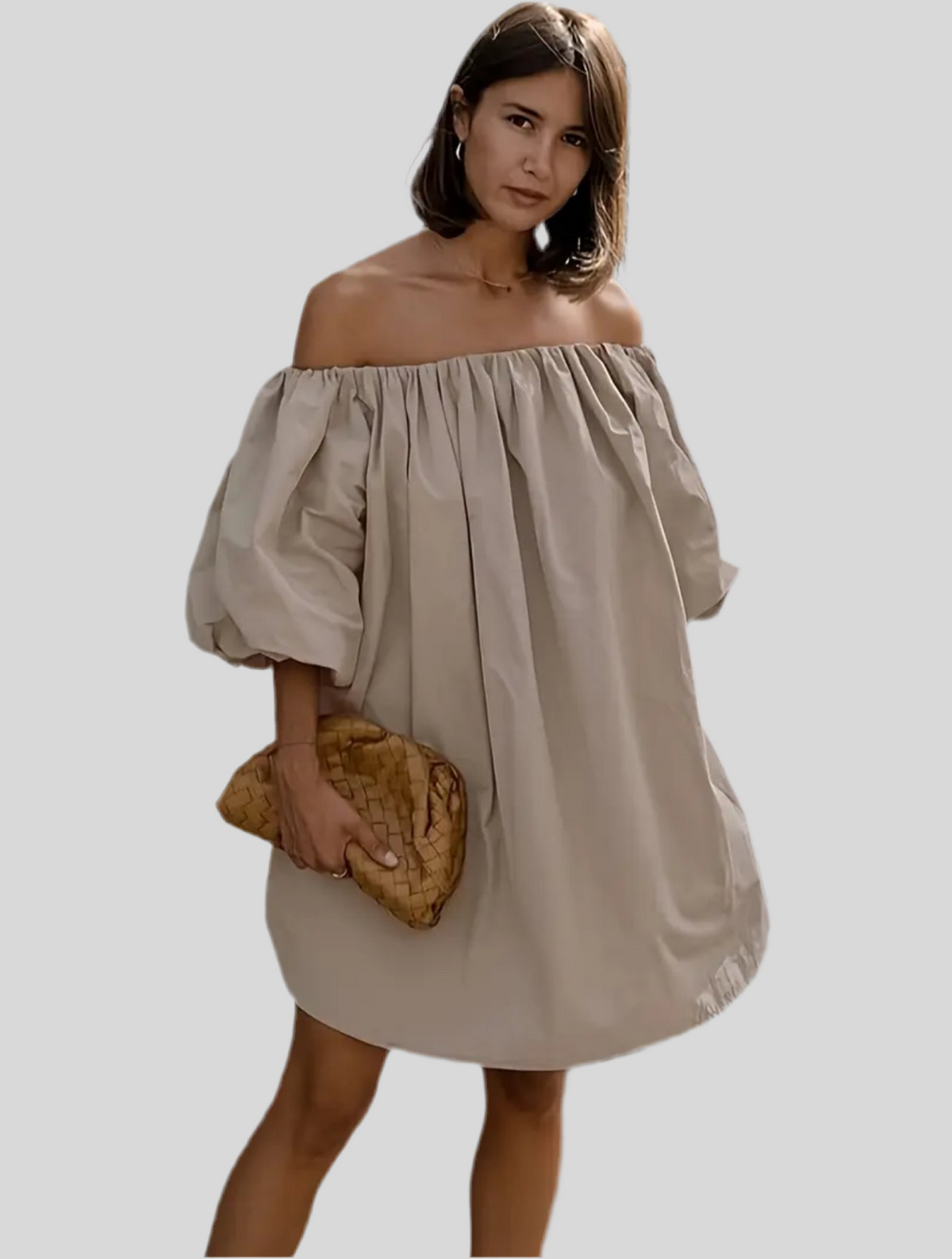 VESTIDO ABULLANADO OPEN SHOULDERS
