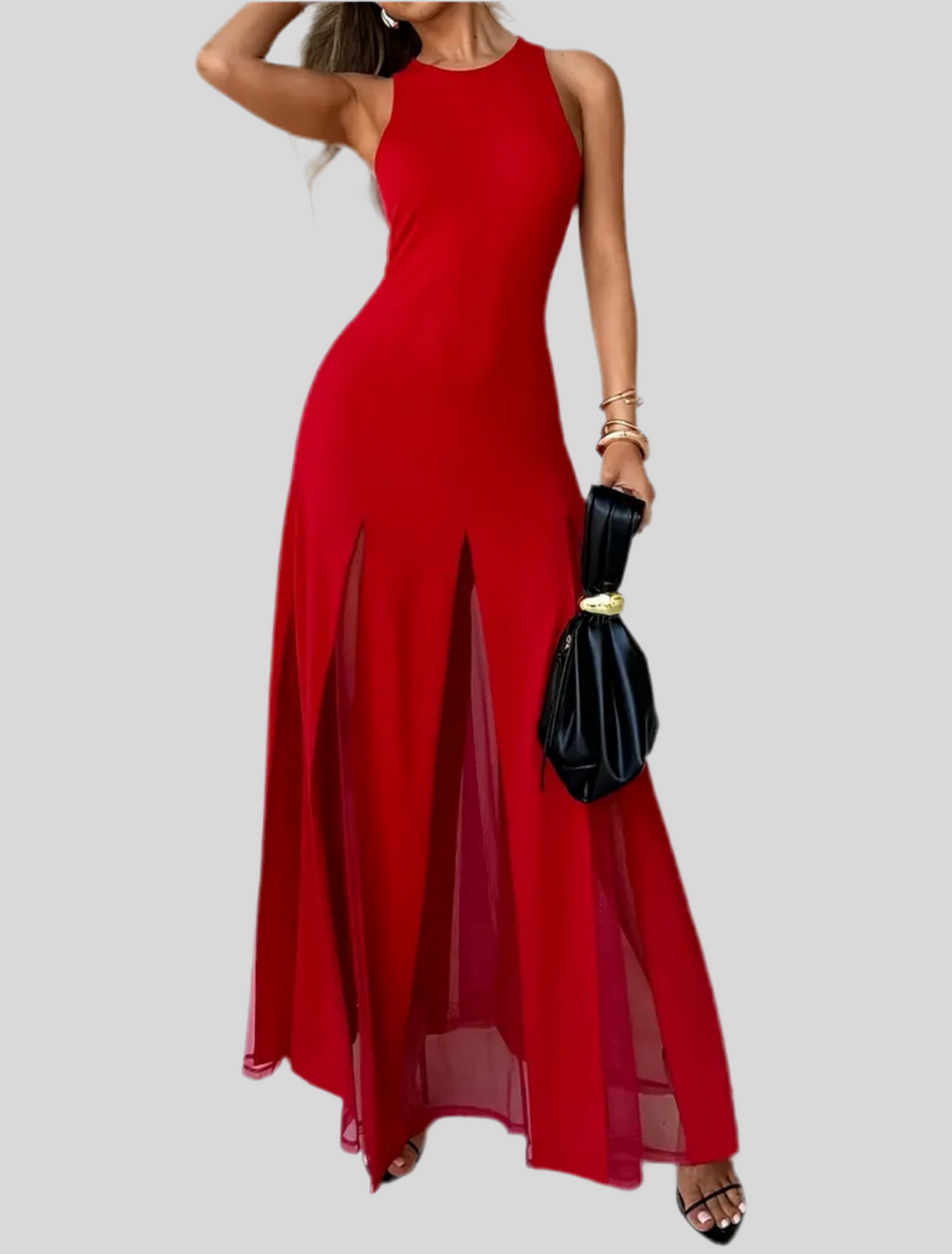 VESTIDO CON TRANSPARENCIAS 4 CLRS