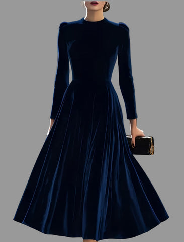 VESTIDO DE TERCIOPELO EVASÉ 3 CLRS