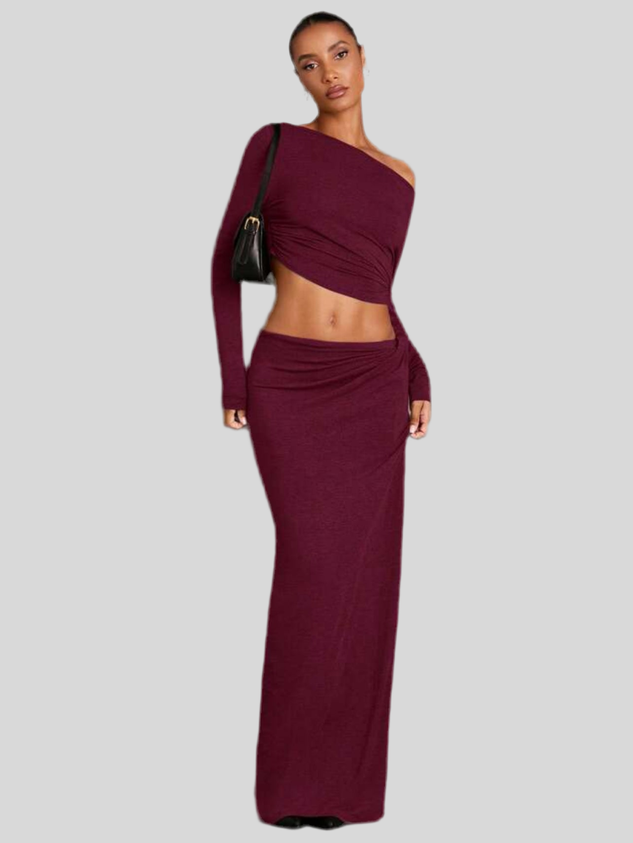 SEXY SET T-SHIRT LONG SKIRT 5 COLRS