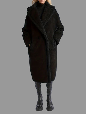 ABRIGO PELUCHE TEDDY BEAR NEGRO