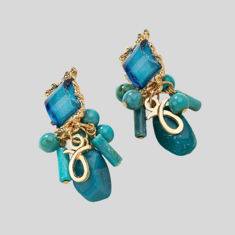 PENDIENTES PIEDRAS COLGANTE MINI 3 CLRS