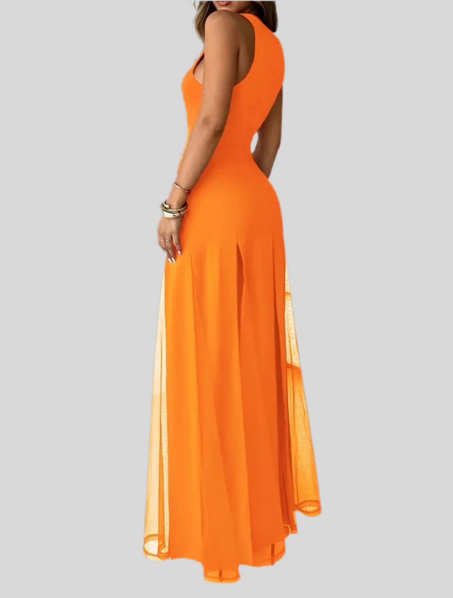 VESTIDO CON TRANSPARENCIAS 4 CLRS
