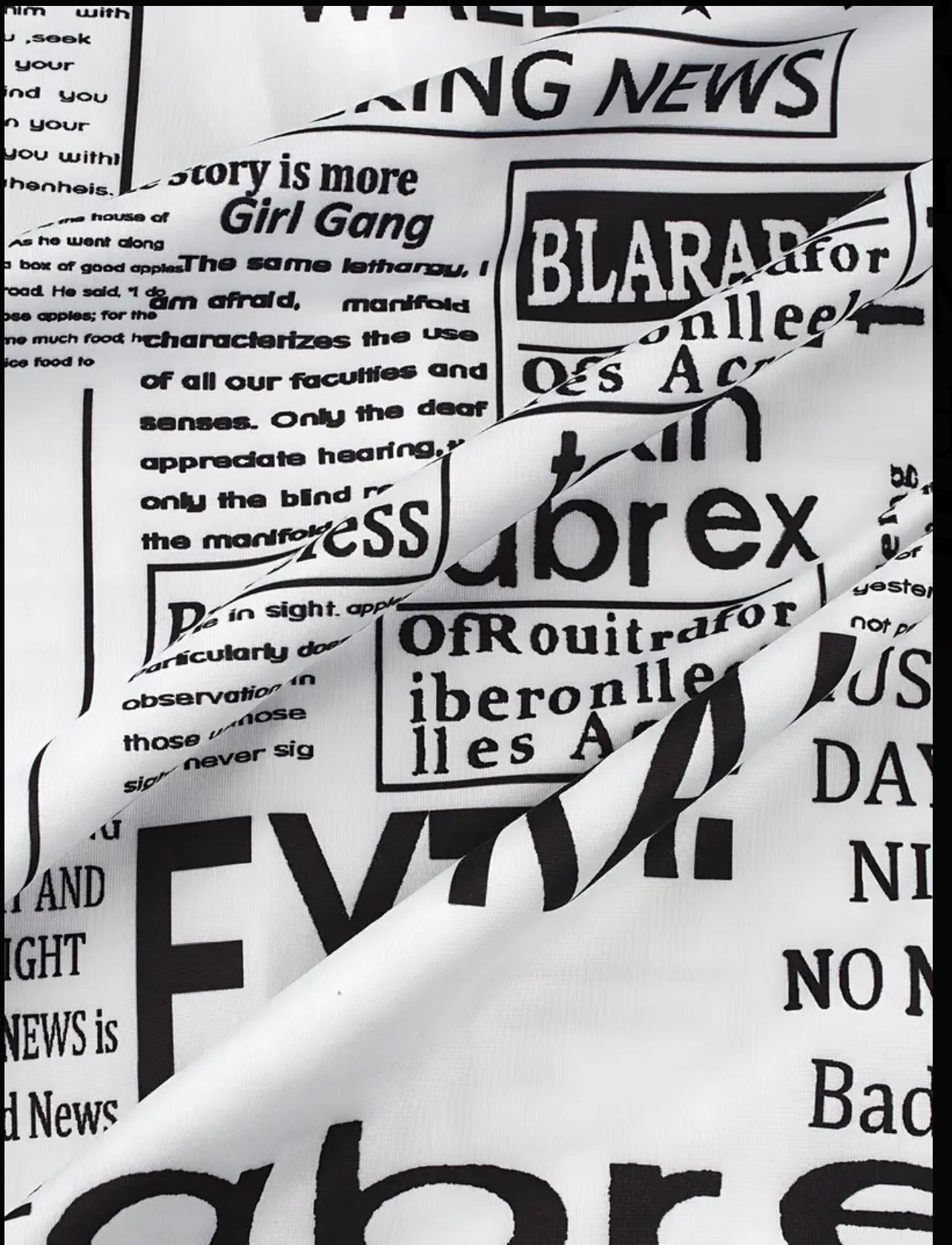 VESTIDO LINEA A DE LYCRA NEWSPAPER