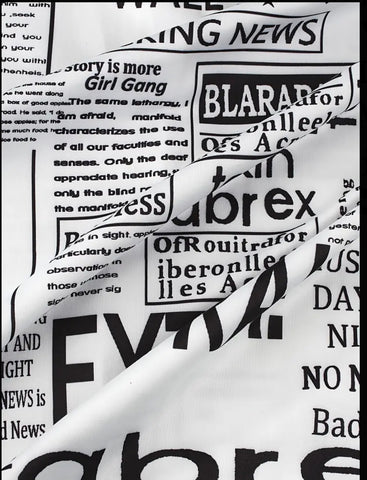 VESTIDO LINEA A DE LYCRA NEWSPAPER