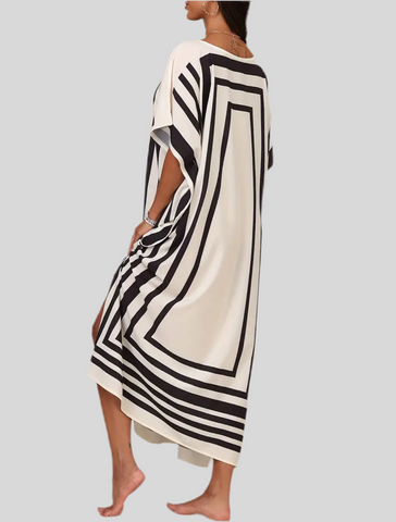 KAFTAN CON ESTAMPADO GEOMETRÌCO BLACK