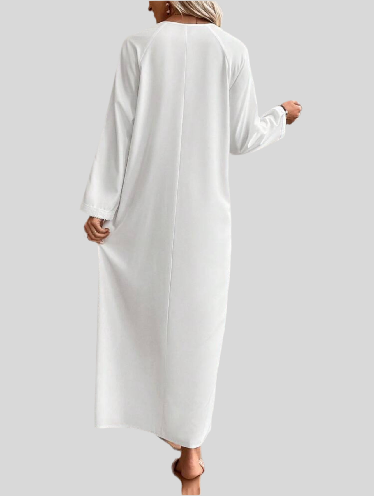 VESTIDO BLANCO ESTILO KAFTAN